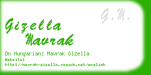 gizella mavrak business card